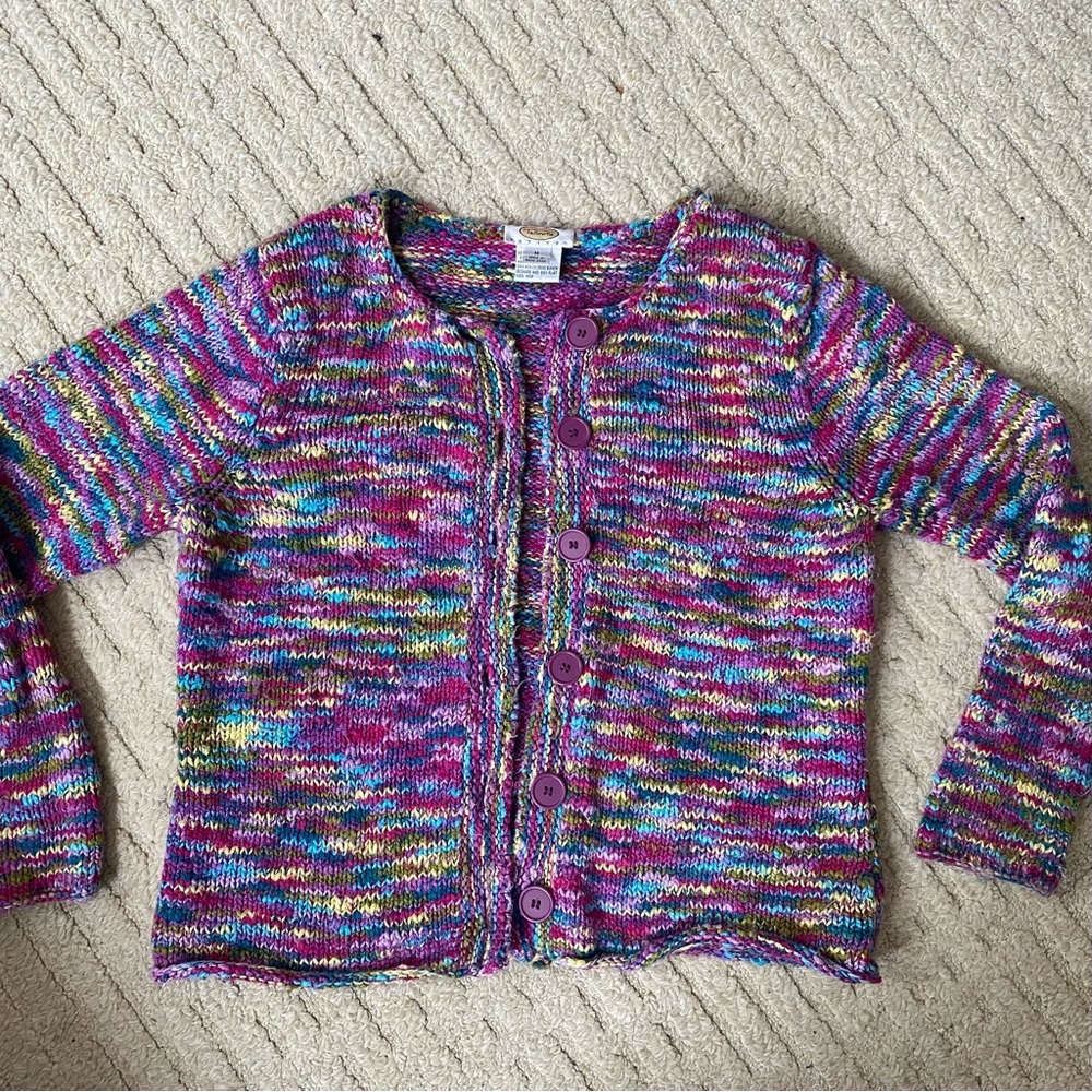 Vintage multicolour knit cardigan